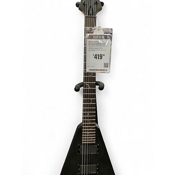 Used Schecter Guitar Research DAMIEN B2 BLACK Solid Body Electric Guitar