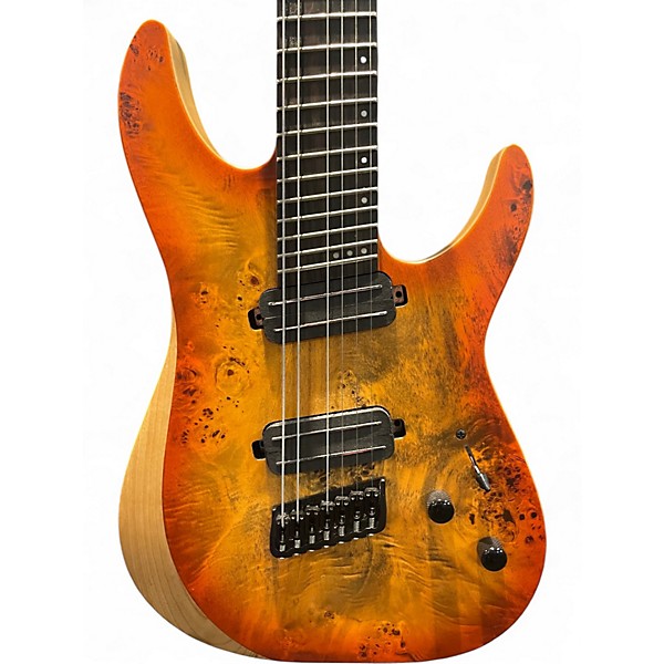 Used Schecter Guitar Research Reaper 7 Infernoburst Solid Body Electric Guitar