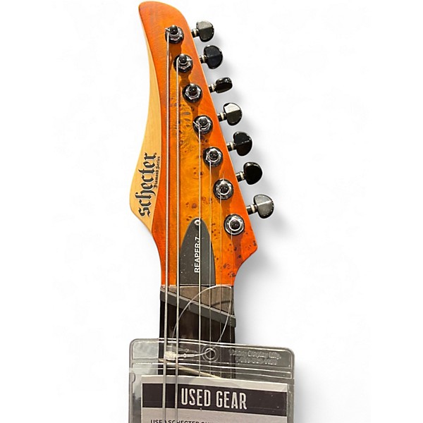 Used Schecter Guitar Research Reaper 7 Infernoburst Solid Body Electric Guitar