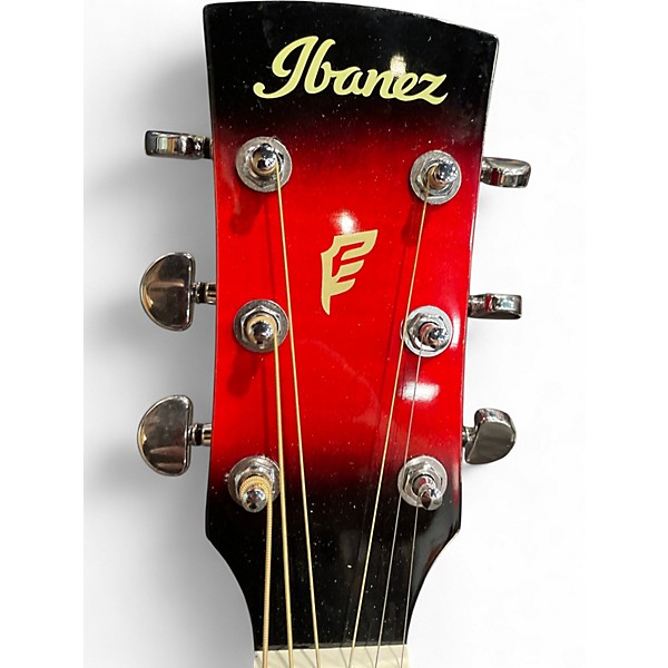 Used Ibanez PF28ECE-TRS RED BURST Acoustic Electric Guitar