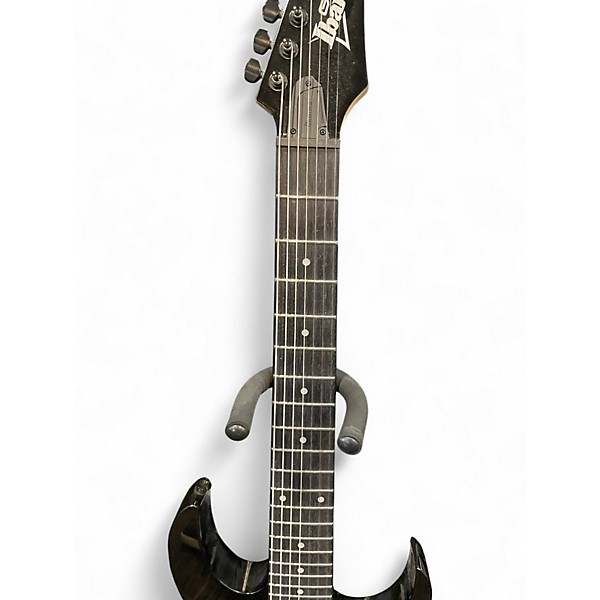 Used Ibanez GIO GRG7221QA Black Solid Body Electric Guitar