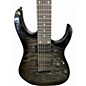 Used Ibanez GIO GRG7221QA Black Solid Body Electric Guitar