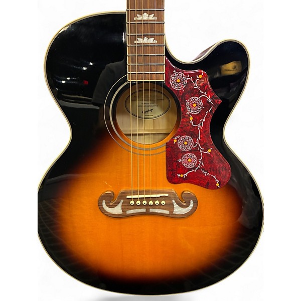 Used Epiphone J-200 EC STUDIO 3 Color Sunburst Acoustic Electric Guitar