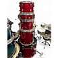 Used Ludwig 5 Piece Classic Maple Fab Outfit Red Sparkle Drum Kit