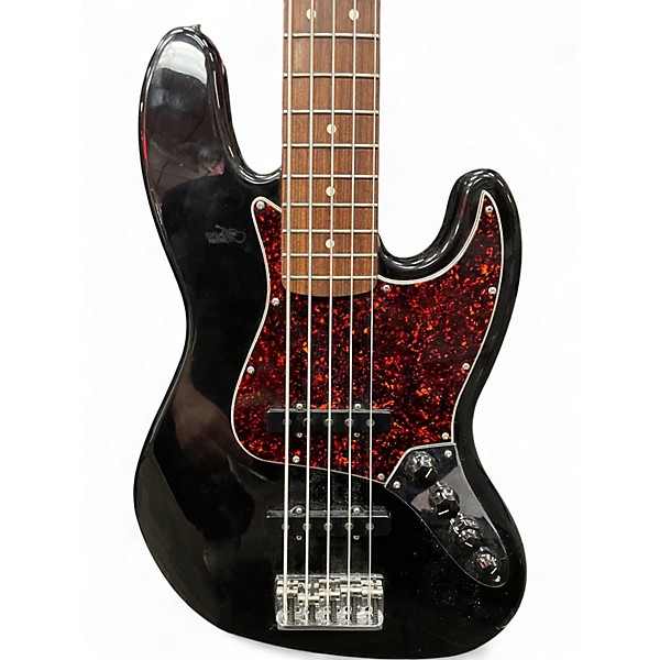 Used Fender Deluxe Jazz Bass V Black Electric Bass Guitar