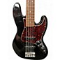 Used Fender Deluxe Jazz Bass V Black Electric Bass Guitar