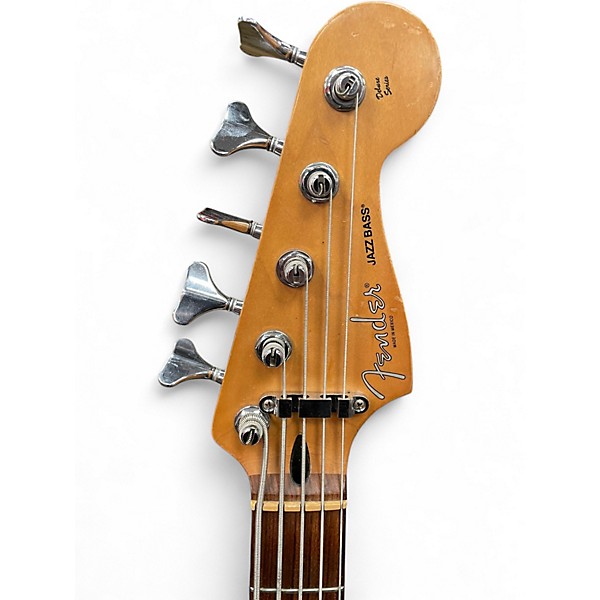Used Fender Deluxe Jazz Bass V Black Electric Bass Guitar