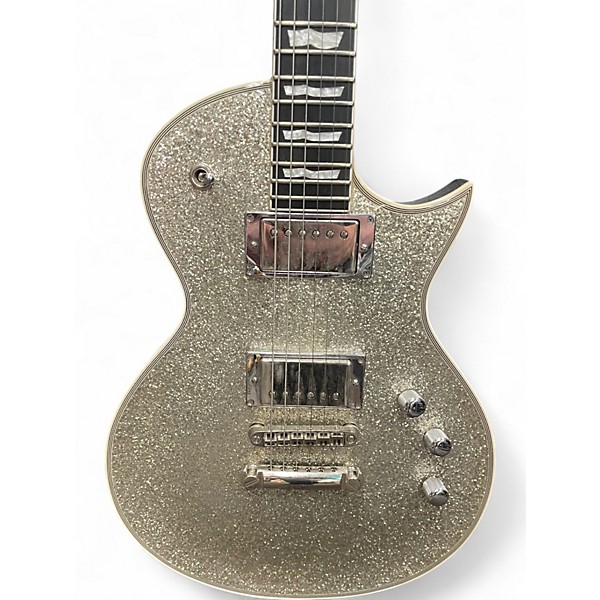Used ESP Eclipse Standard Series Silver Sparkle Solid Body Electric Guitar