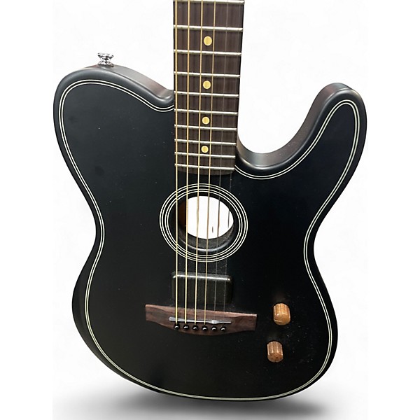 Used Fender Acoustasonic Standard Telecaster Black Acoustic Electric Guitar