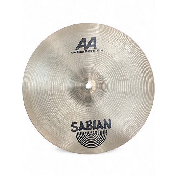 Used SABIAN 14in AA Medium Hi Hat Pair Brilliant Cymbal