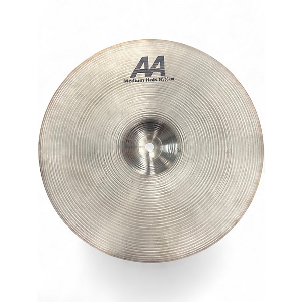 Used SABIAN 14in AA Medium Hi Hat Pair Brilliant Cymbal