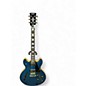 Used Harley Benton HB 35+ Metallic Blue Hollow Body Electric Guitar thumbnail