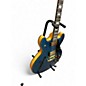 Used Harley Benton HB 35+ Metallic Blue Hollow Body Electric Guitar