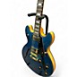 Used Harley Benton HB 35+ Metallic Blue Hollow Body Electric Guitar
