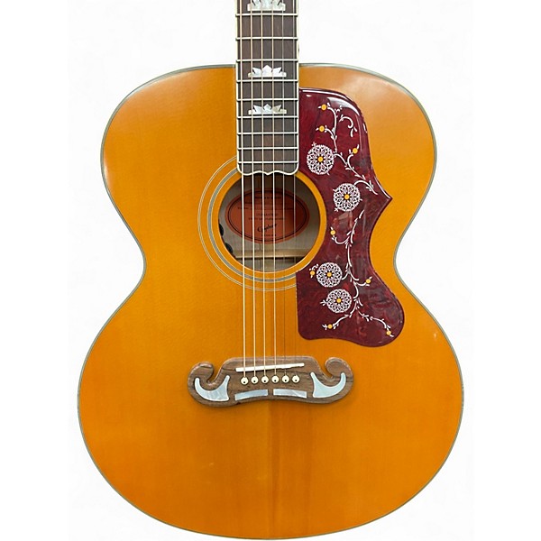 Used Epiphone Inspired by Gibson j200 Antique Natural Acoustic Electric Guitar