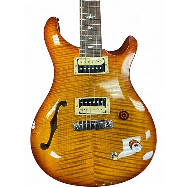 Used PRS SE Custom 22 Semi-Hollowbody Cherry Sunburst Hollow Body Electric Guitar