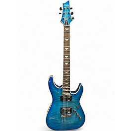 Used Schecter Guitar Research Omen Extreme 6 Ocean Blue Burst Solid Body Electric Guitar