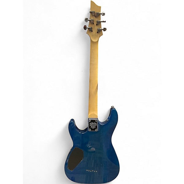 Used Schecter Guitar Research Omen Extreme 6 Ocean Blue Burst Solid Body Electric Guitar