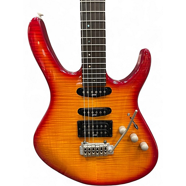 Used Hohner HRG DLX HSS 2 Tone Sunburst Solid Body Electric Guitar