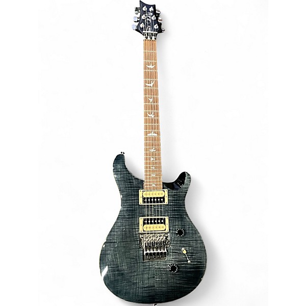 Used PRS SE Custom 24 Floyd Rose Trans Gray Solid Body Electric Guitar
