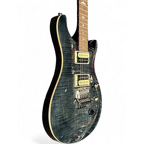 Used PRS SE Custom 24 Floyd Rose Trans Gray Solid Body Electric Guitar