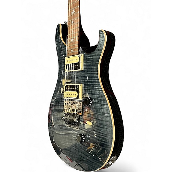 Used PRS SE Custom 24 Floyd Rose Trans Gray Solid Body Electric Guitar