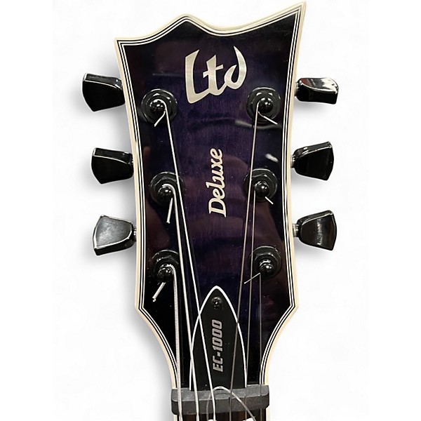 Used ESP LTD EC1000 Deluxe Trans Purple Solid Body Electric Guitar