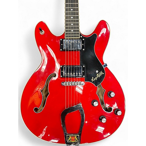Used Hagstrom VIKING Trans Red Hollow Body Electric Guitar