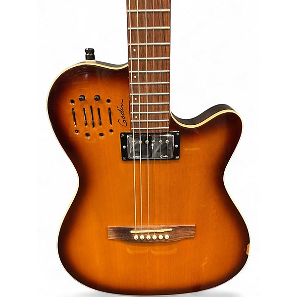 Used Godin A6 ULTRA COGNAC Cognac Burst Acoustic Electric Guitar