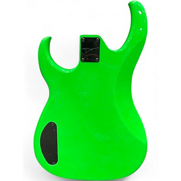 Used Dean Custom Zone Nuclear Green Solid Body Electric Guitar