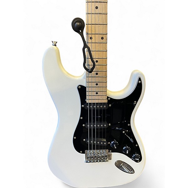 Used Glarry Stratocaster Copy White Solid Body Electric Guitar