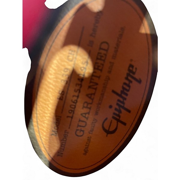 Used Epiphone ES339 Pro Candy Apple Red Hollow Body Electric Guitar