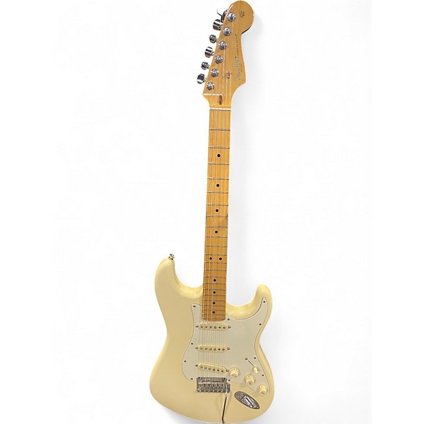 Used Fender American Standard Stratocaster Olympic White Solid Body Electric Guitar