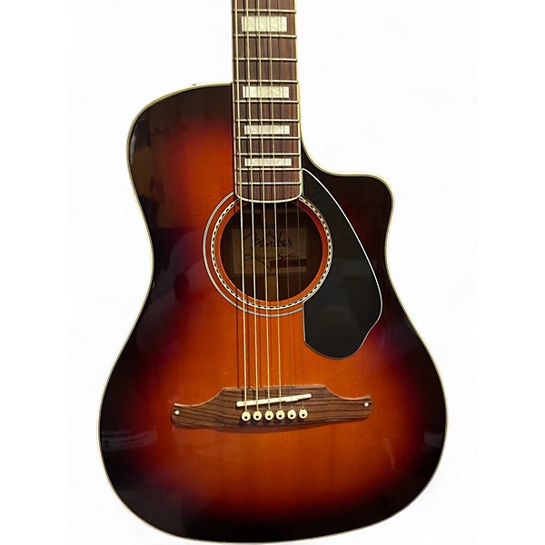 Used Fender Malibu SCE 2 Tone Sunburst Acoustic Electric Guitar