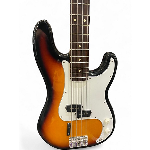 Used Fender Standard Precision Bass Brown Sunburst Electric Bass Guitar