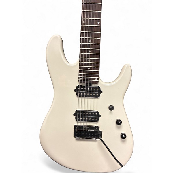 Used Sterling by Music Man Cutlass Jason Richardson 7-String White Solid Body Electric Guitar