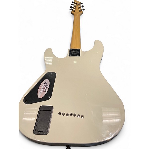 Used Schecter Guitar Research Demon 7 String Arctic White Solid Body Electric Guitar