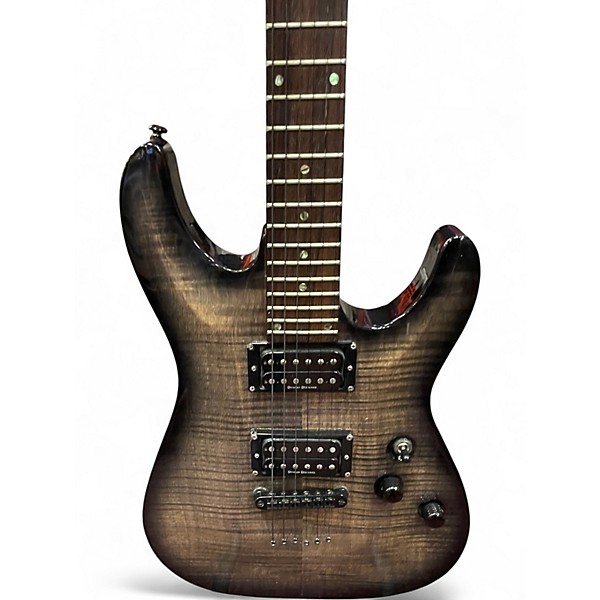 Used Schecter Guitar Research DIAMOND SERIES GRYPHON Trans Black Solid Body Electric Guitar