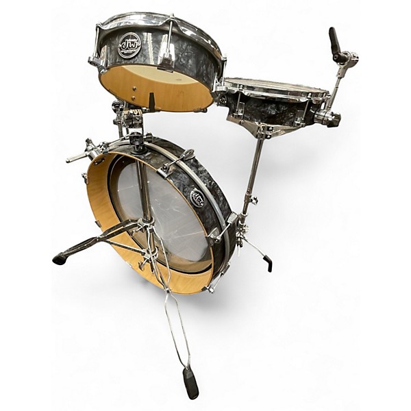 Used DW 5 Piece Performance Series Low Pro Travel BLACK DIAMOND Drum Kit