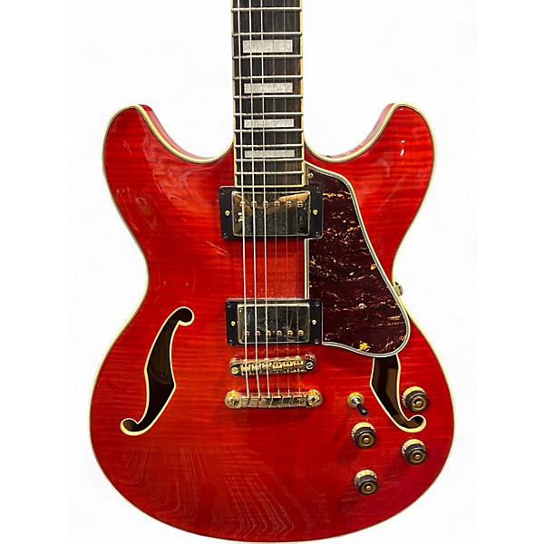 Used Ibanez AS93FM-TCD Transparent Cherry red Hollow Body Electric Guitar