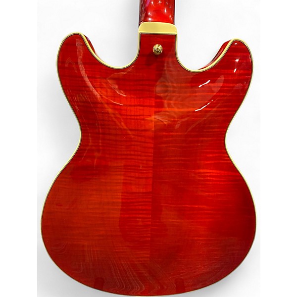 Used Ibanez AS93FM-TCD Transparent Cherry red Hollow Body Electric Guitar