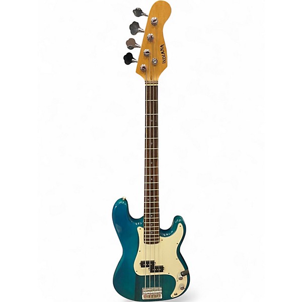 Used 2010s Indiana percision Turquoise Electric Bass Guitar