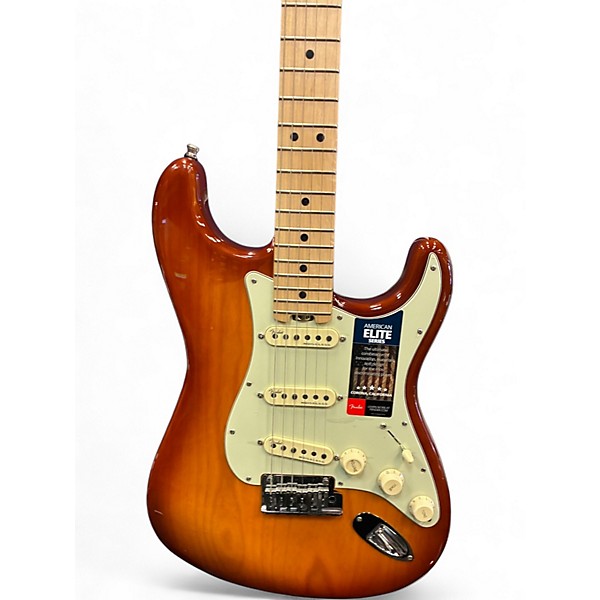 Used Fender American Elite Stratocaster Tobacco Sunburst Solid Body Electric Guitar