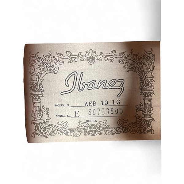 Used Ibanez AEB 10 LG Natural Acoustic Bass Guitar