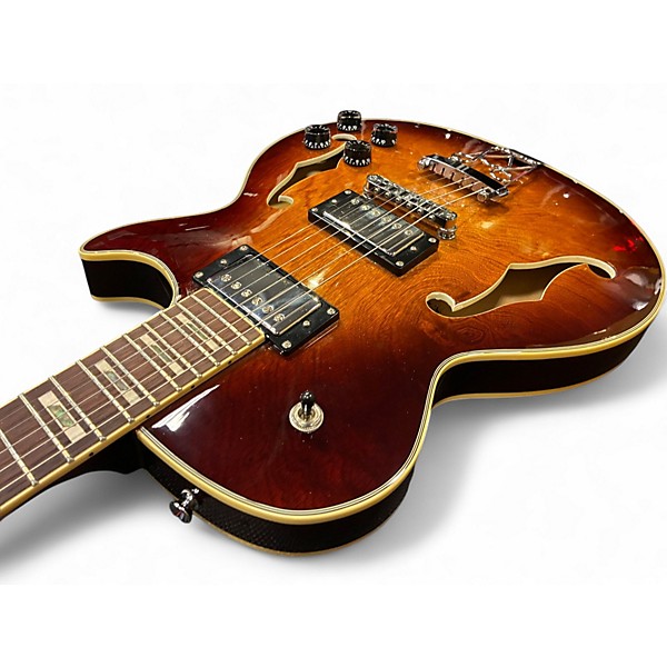 Used Iyv IJZ-300 2 Tone Sunburst Hollow Body Electric Guitar