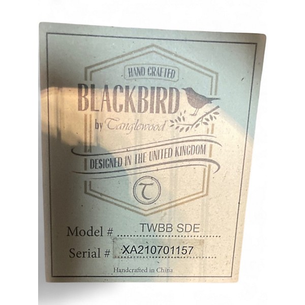 Used Blackbird TWBB SDE Black Acoustic Guitar