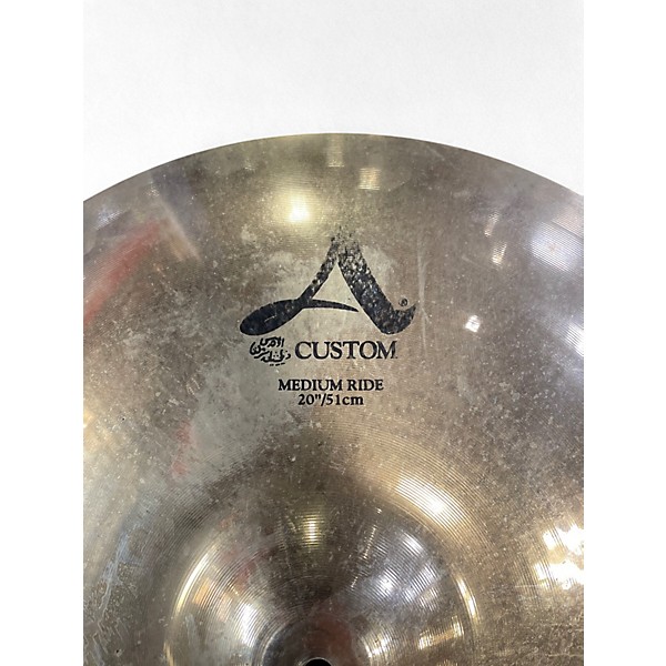 Used Zildjian 20in A Custom Medium Ride Cymbal