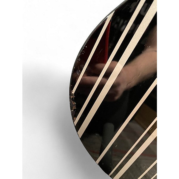 Used Schecter Guitar Research Synyster Gates Signature Custom S Black with Silver Pinstripes Solid Body Electric Guitar