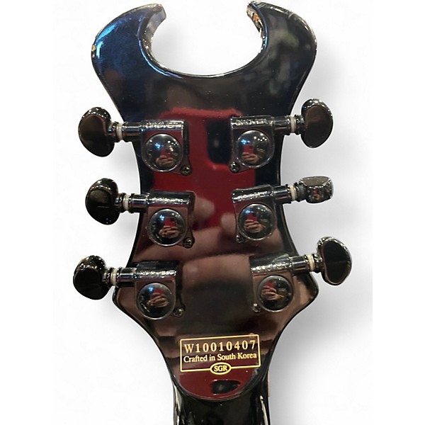 Used Schecter Guitar Research Synyster Gates Signature Custom S Black with Silver Pinstripes Solid Body Electric Guitar