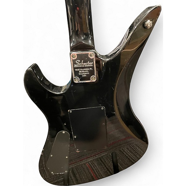 Used Schecter Guitar Research Synyster Gates Signature Custom S Black with Silver Pinstripes Solid Body Electric Guitar